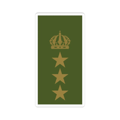 Sweden Field OF 5 2019 (Sweden) (Military Rank) STICKER Vinyl Kiss-Cut Decal 6 Inch White - The Sticker Space