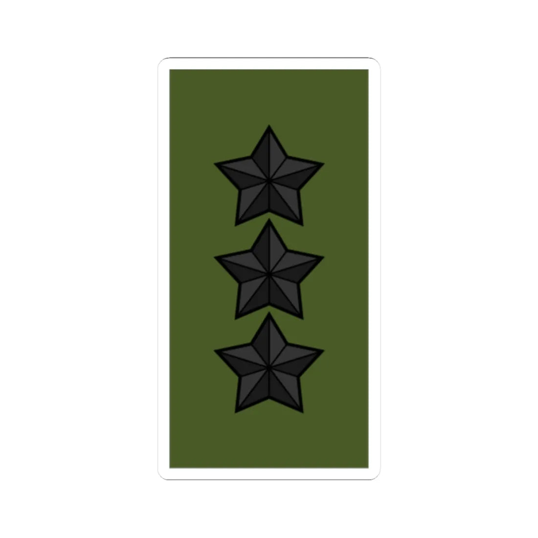 Sweden Field OF 8 2019 (Sweden) (Military Rank) STICKER Vinyl Kiss-Cut Decal 2 Inch White - The Sticker Space