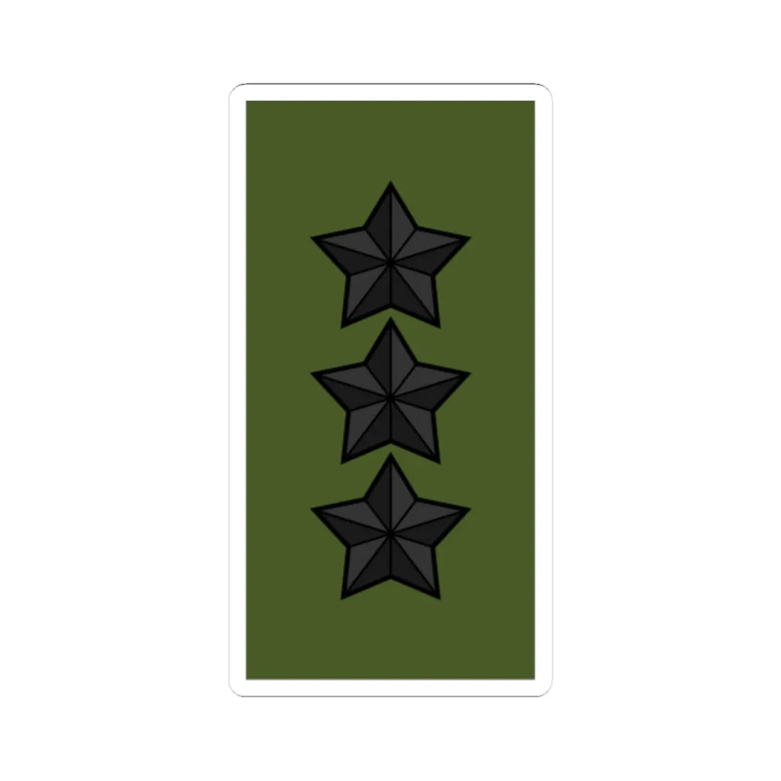 Sweden Field OF 8 2019 (Sweden) (Military Rank) STICKER Vinyl Kiss-Cut Decal 3 Inch White - The Sticker Space