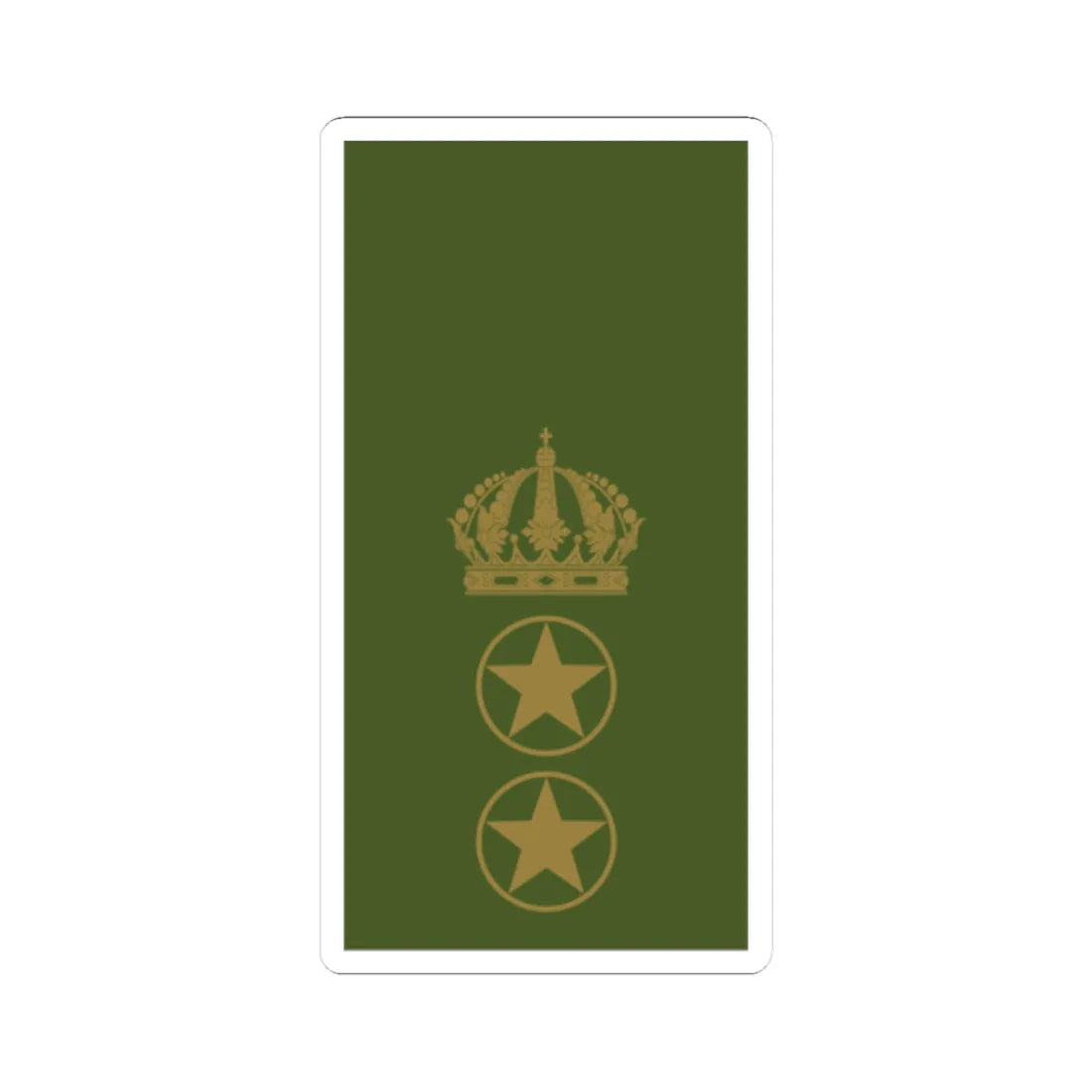 Sweden Field OR 9 2019 (Sweden) (Military Rank) STICKER Vinyl Kiss-Cut Decal 3 Inch White - The Sticker Space
