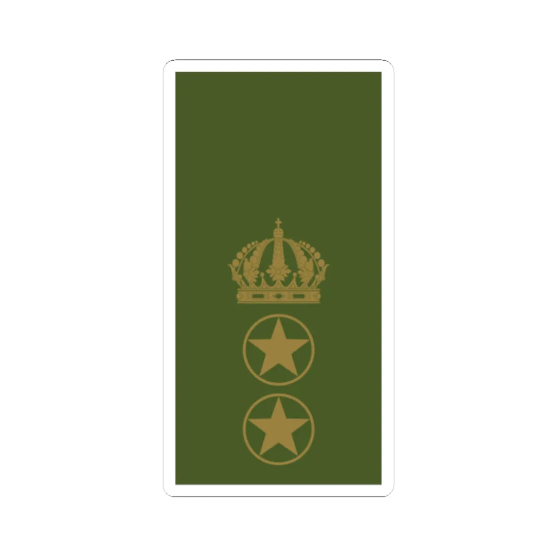 Sweden Field OR 9 2019 (Sweden) (Military Rank) STICKER Vinyl Kiss-Cut Decal 4 Inch White - The Sticker Space