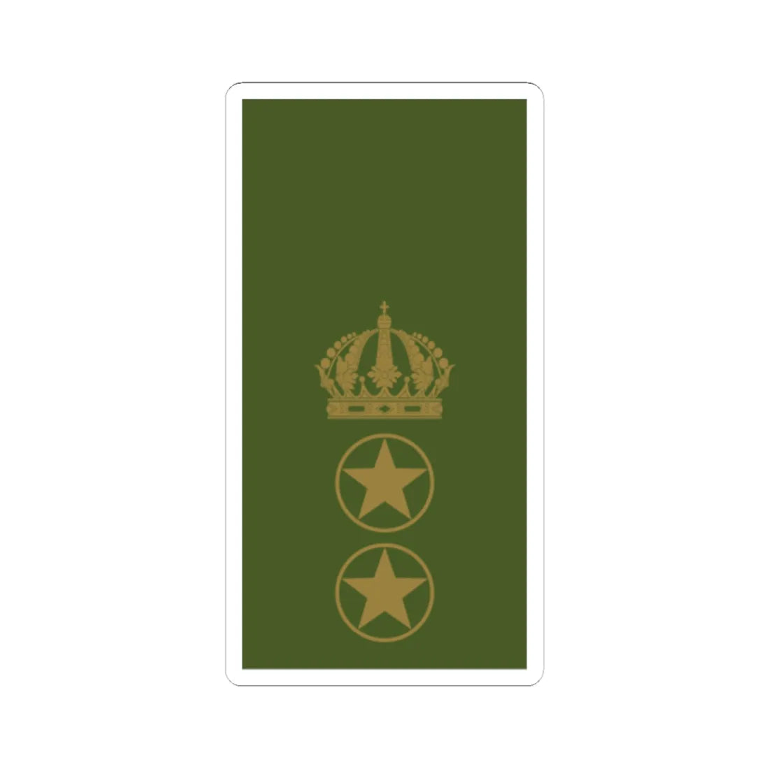 Sweden Field OR 9 2019 (Sweden) (Military Rank) STICKER Vinyl Kiss-Cut Decal 6 Inch White - The Sticker Space