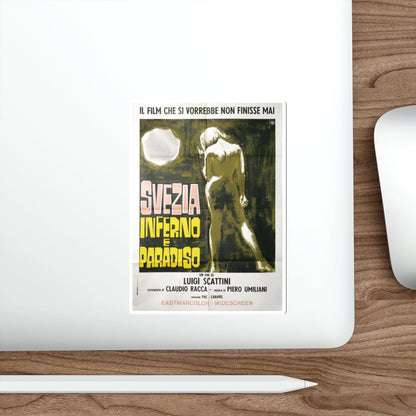 SWEDEN HEAVEN AND HELL (ITALIAN) 1968 Movie Poster STICKER Vinyl Die-Cut Decal-The Sticker Space