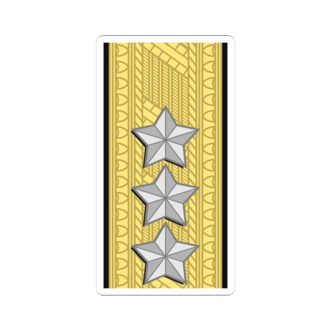 Sweden Navy OF 8 (Sweden) (Military Rank) STICKER Vinyl Kiss-Cut Decal 4 Inch White - The Sticker Space