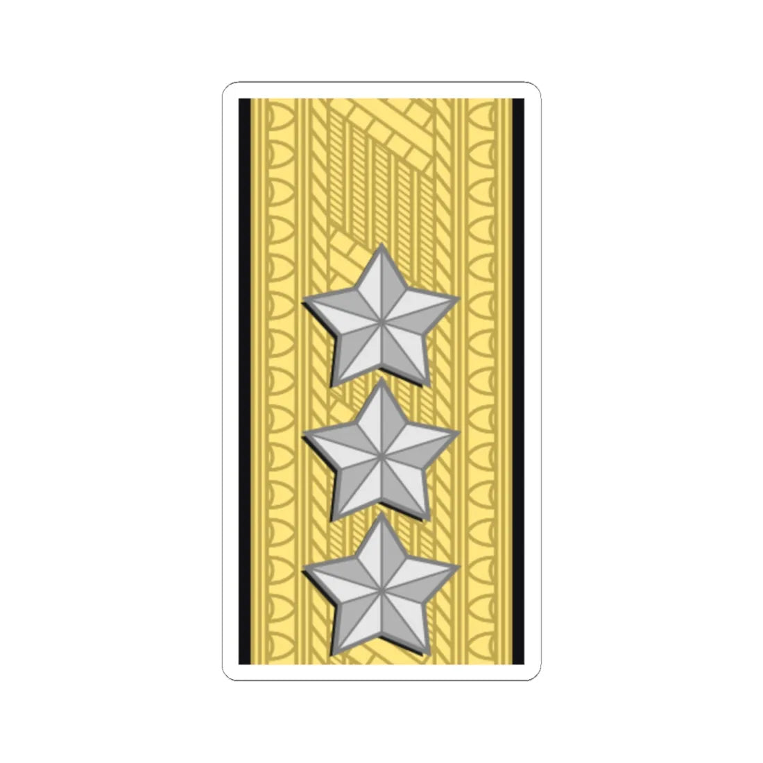 Sweden Navy OF 8 (Sweden) (Military Rank) STICKER Vinyl Kiss-Cut Decal 6 Inch White - The Sticker Space