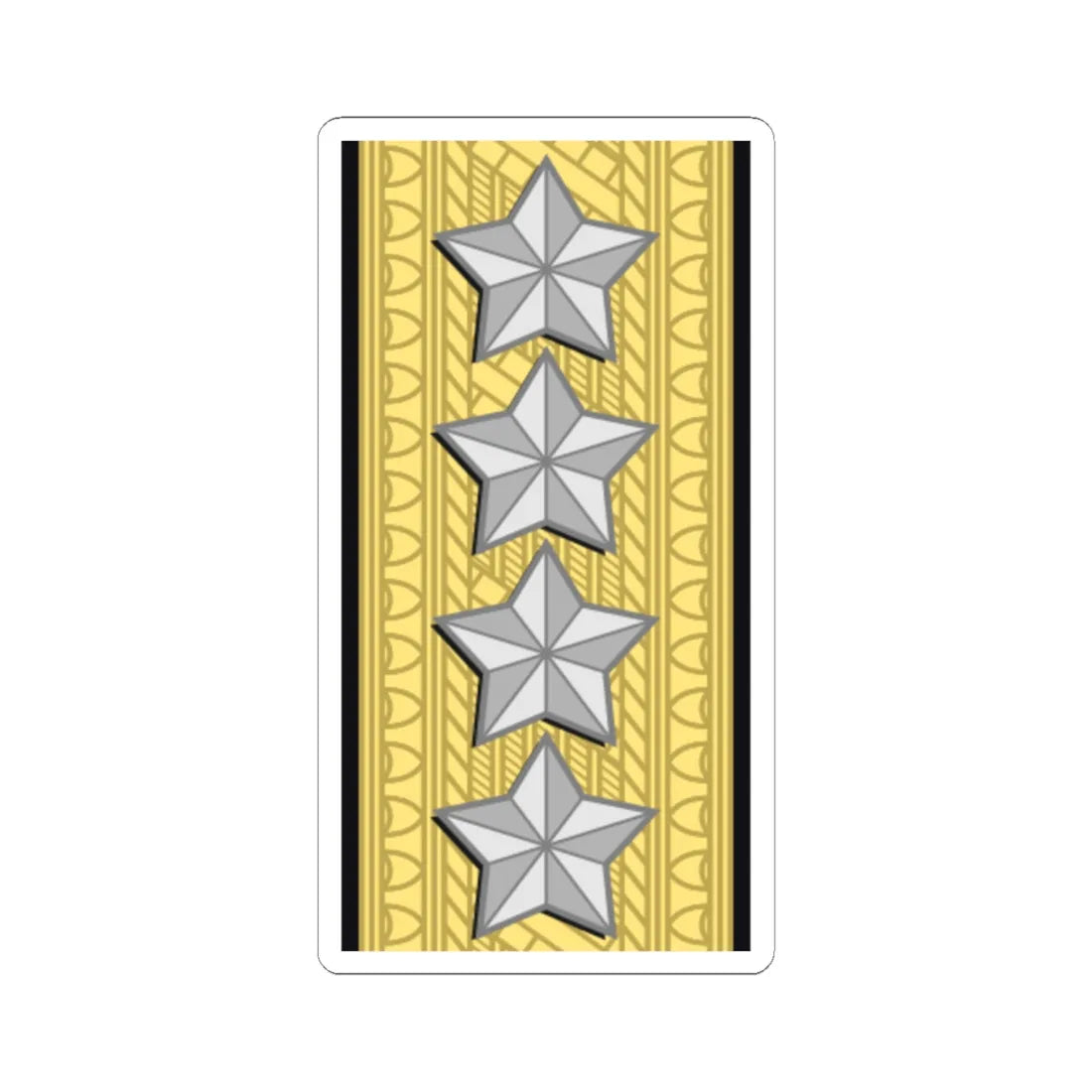 Sweden Navy OF 9 (Sweden) (Military Rank) STICKER Vinyl Kiss-Cut Decal 6 Inch White - The Sticker Space