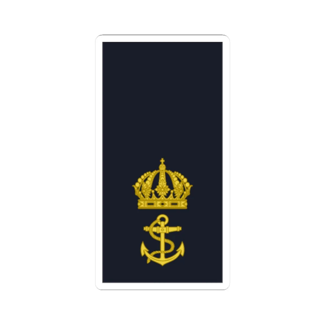 Sweden Navy OF D 2019 (Sweden) (Military Rank) STICKER Vinyl Kiss-Cut Decal 2 Inch White - The Sticker Space