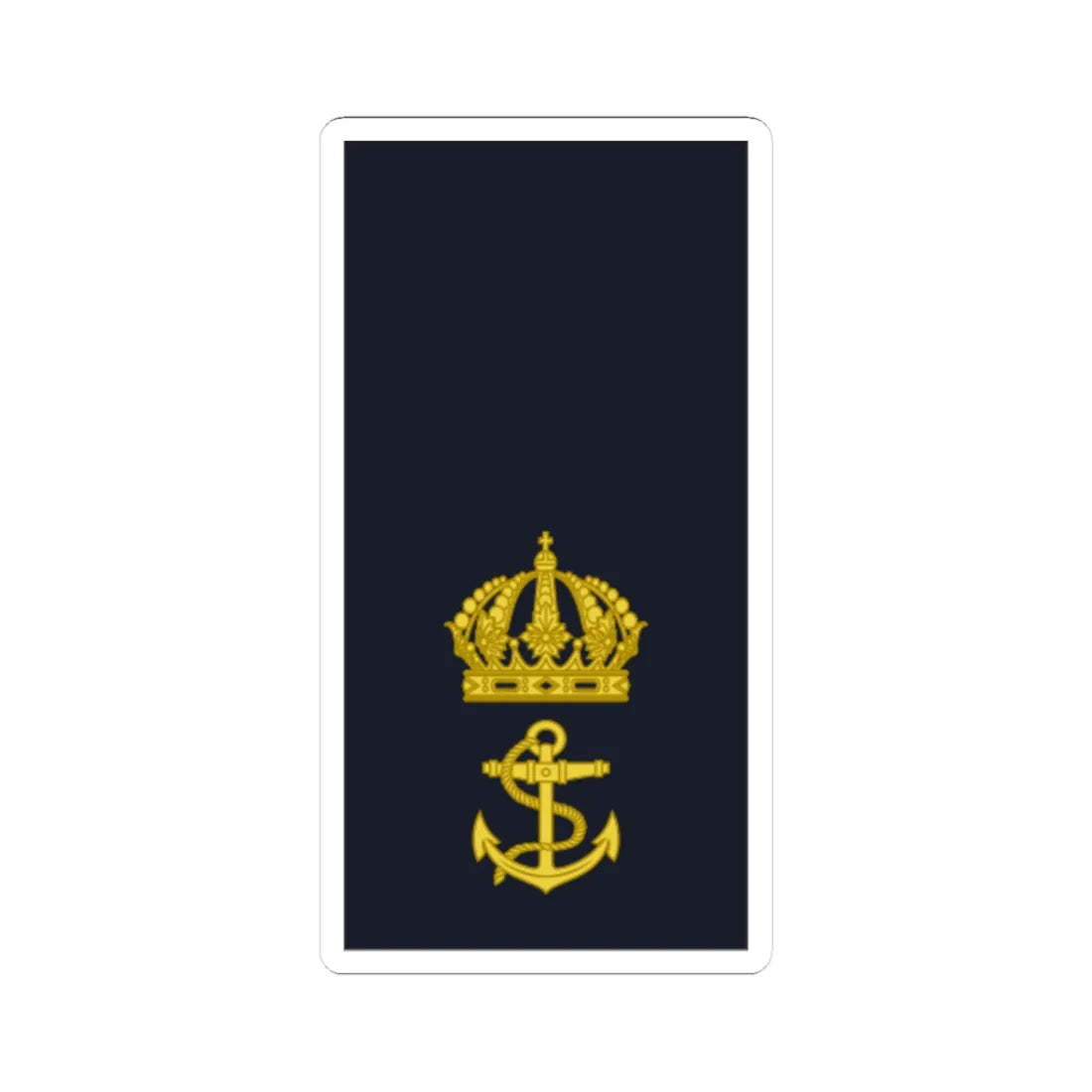 Sweden Navy OF D 2019 (Sweden) (Military Rank) STICKER Vinyl Kiss-Cut Decal 3 Inch White - The Sticker Space