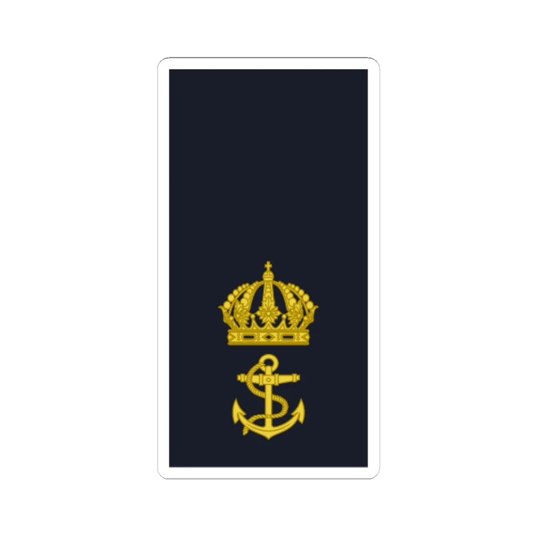 Sweden Navy OF D 2019 (Sweden) (Military Rank) STICKER Vinyl Kiss-Cut Decal 6 Inch White - The Sticker Space