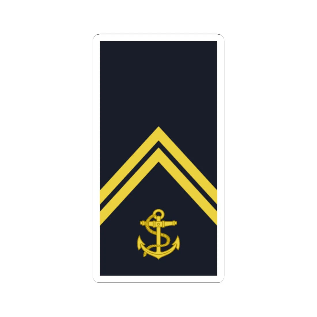 Sweden Navy OR 4 2019 (Sweden) (Military Rank) STICKER Vinyl Kiss-Cut Decal 4 Inch White - The Sticker Space