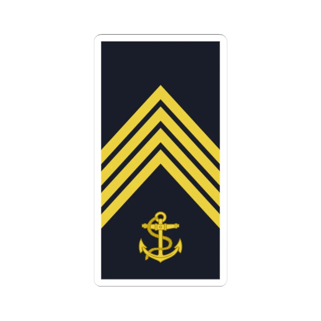 Sweden Navy OR 5b 2019 (Sweden) (Military Rank) STICKER Vinyl Kiss-Cut Decal 3 Inch White - The Sticker Space