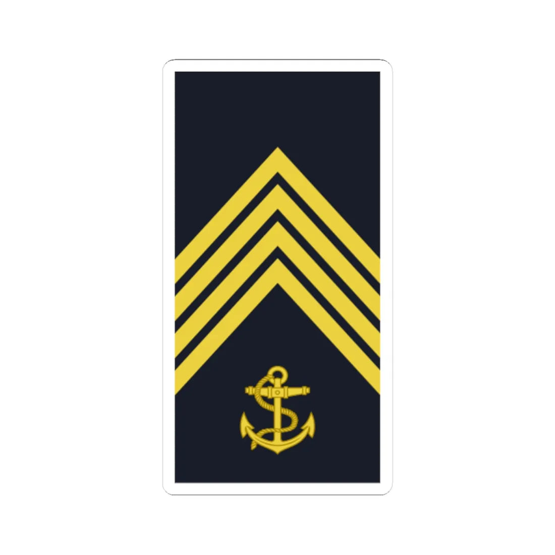 Sweden Navy OR 5b 2019 (Sweden) (Military Rank) STICKER Vinyl Kiss-Cut Decal 4 Inch White - The Sticker Space