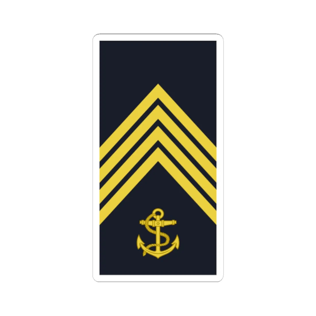 Sweden Navy OR 5b 2019 (Sweden) (Military Rank) STICKER Vinyl Kiss-Cut Decal 6 Inch White - The Sticker Space