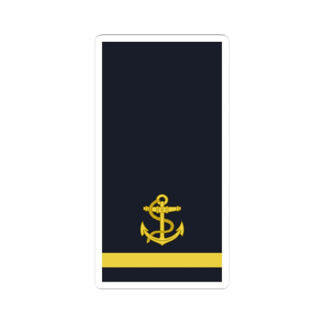 Sweden Navy OR 6a 2019 (Sweden) (Military Rank) STICKER Vinyl Kiss-Cut Decal 4 Inch White - The Sticker Space