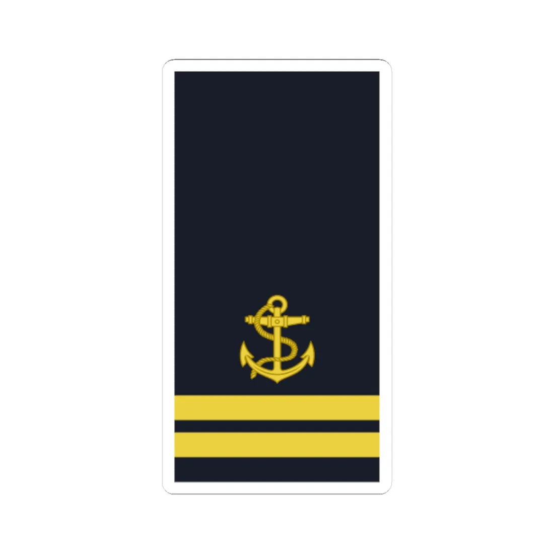 Sweden Navy OR 7 2019 (Sweden) (Military Rank) STICKER Vinyl Kiss-Cut Decal 4 Inch White - The Sticker Space