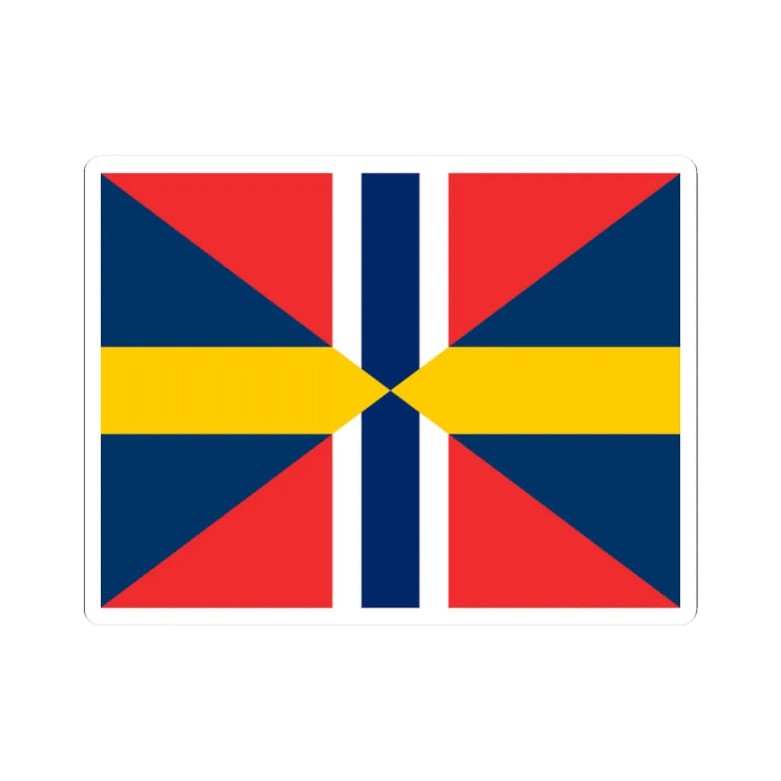 Sweden-Norway Union Flag (Estonia) STICKER Vinyl Kiss-Cut Decal 2 Inch White - The Sticker Space