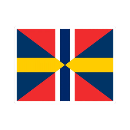 Sweden-Norway Union Flag (Estonia) STICKER Vinyl Kiss-Cut Decal 2 Inch White - The Sticker Space