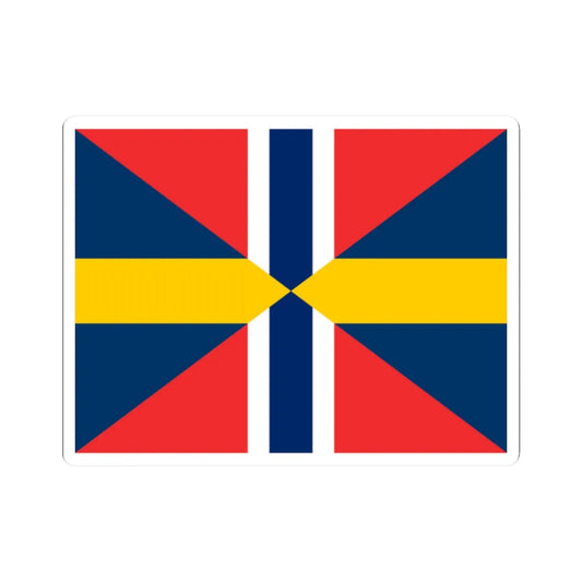 Sweden-Norway Union Flag (Estonia) STICKER Vinyl Kiss-Cut Decal 2 Inch White - The Sticker Space