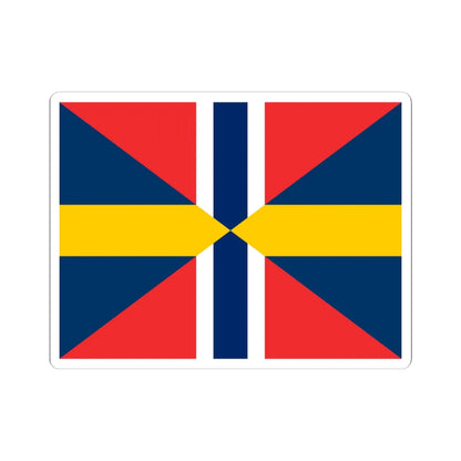 Sweden-Norway Union Flag (Estonia) STICKER Vinyl Kiss-Cut Decal 3 Inch White - The Sticker Space