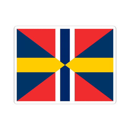 Sweden-Norway Union Flag (Estonia) STICKER Vinyl Kiss-Cut Decal 4 Inch White - The Sticker Space