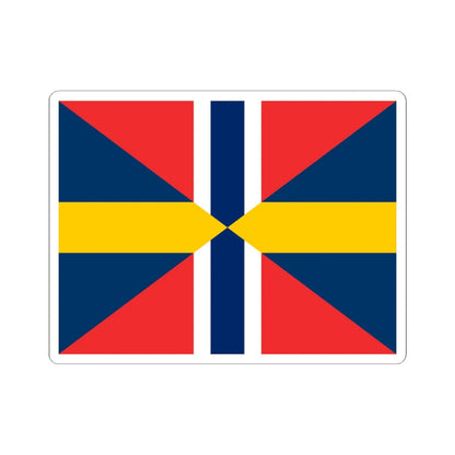 Sweden-Norway Union Flag (Estonia) STICKER Vinyl Kiss-Cut Decal 6 Inch White - The Sticker Space