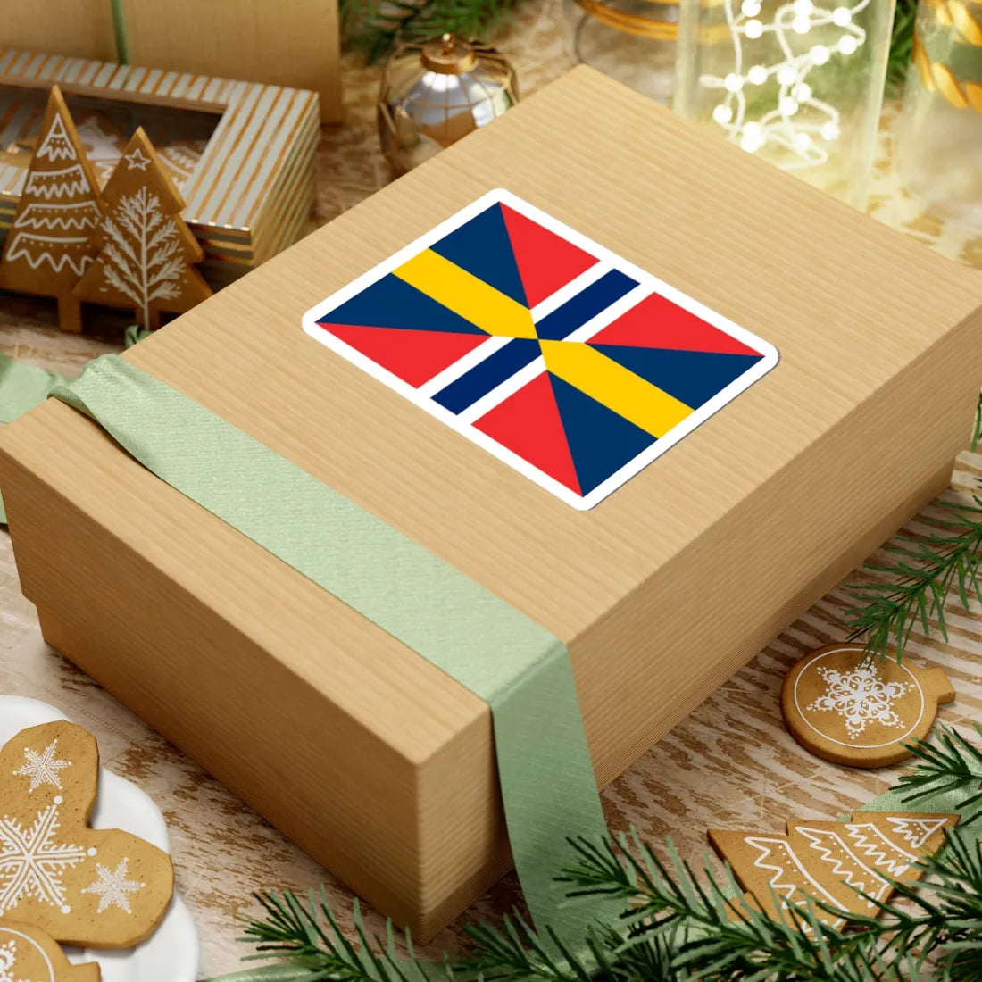 Sweden-Norway Union Flag (Estonia) STICKER Vinyl Kiss-Cut Decal - The Sticker Space