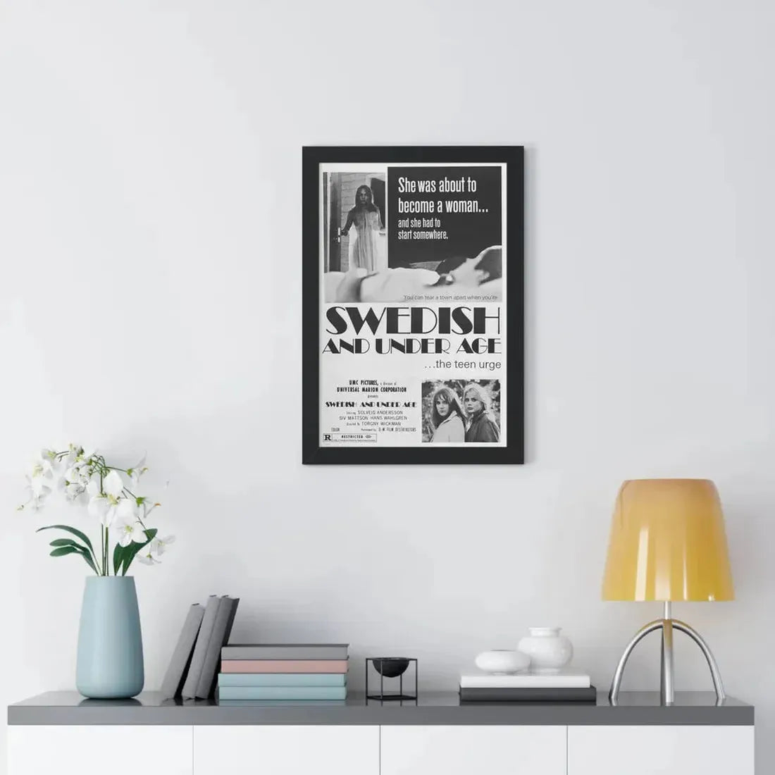 SWEDISH AND UNDER AGE 1969 - Framed Movie Poster - The Sticker Space