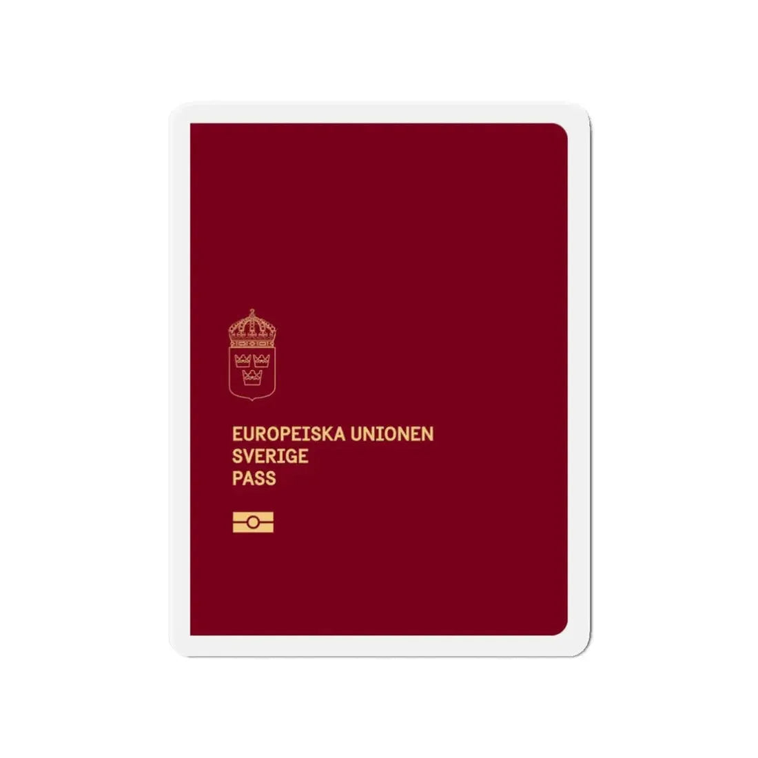 Swedish Passport 2022 - Refrigerator Magnet 3 Inch - The Sticker Space