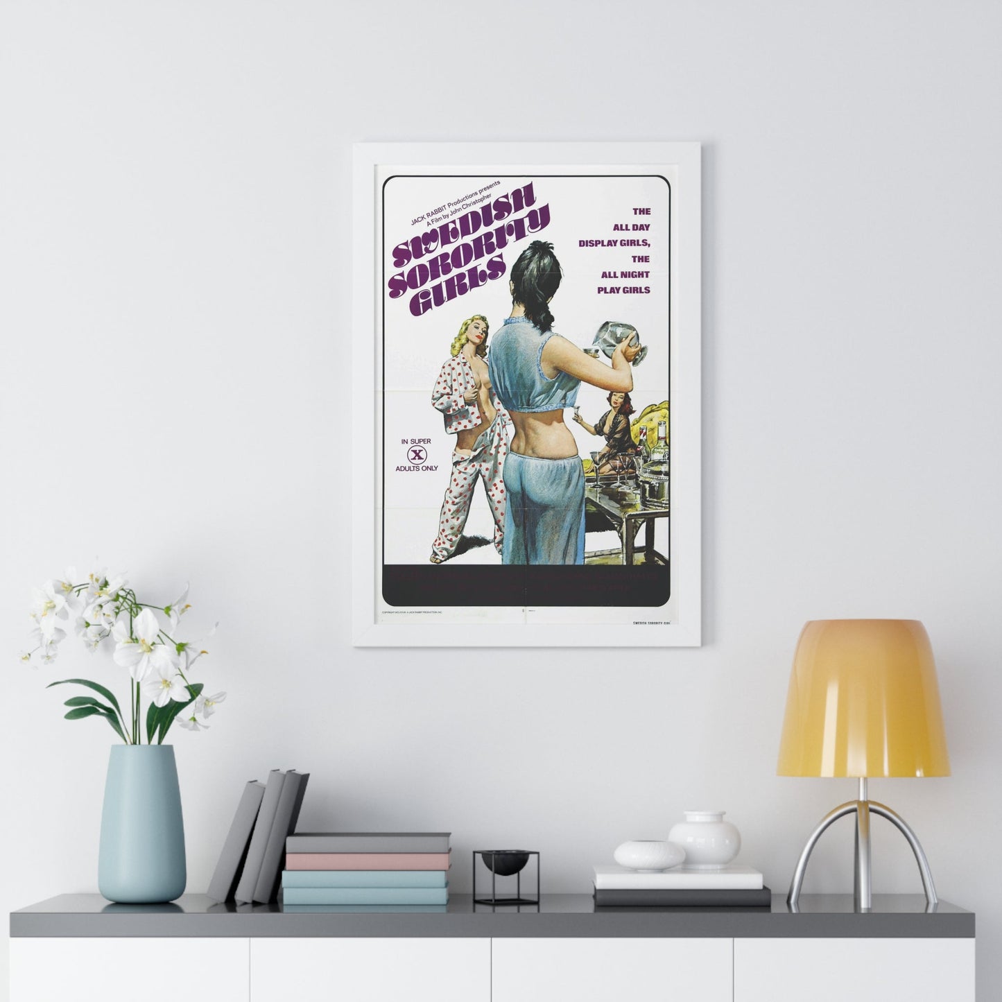 SWEDISH SORORITY GIRLS 1978 - Framed Movie Poster-The Sticker Space