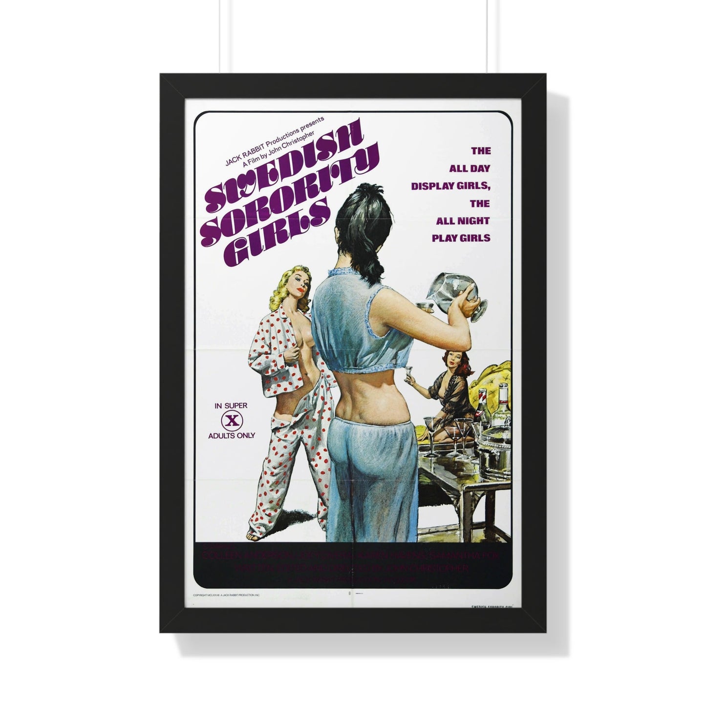 SWEDISH SORORITY GIRLS 1978 - Framed Movie Poster-20" x 30"-The Sticker Space