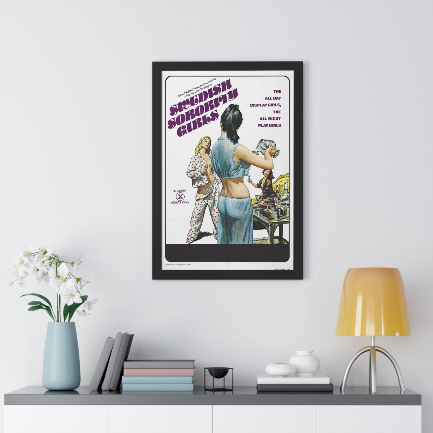 SWEDISH SORORITY GIRLS 1978 - Framed Movie Poster-The Sticker Space