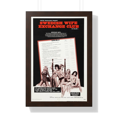 SWEDISH WIFE EXCHANGE CLUB 1969 - Framed Movie Poster-16″ x 24″-The Sticker Space