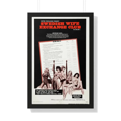 SWEDISH WIFE EXCHANGE CLUB 1969 - Framed Movie Poster 20" x 30" Black - The Sticker Space