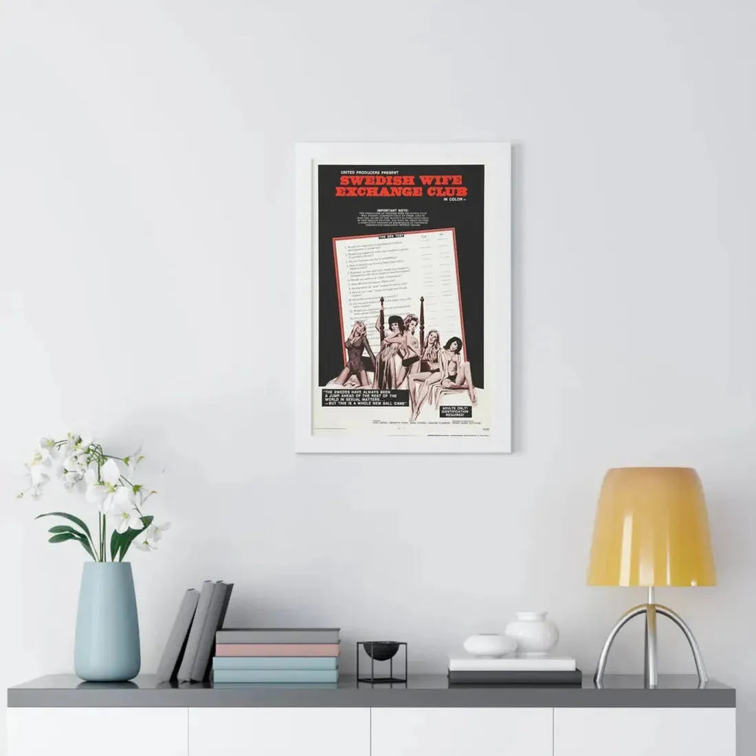 SWEDISH WIFE EXCHANGE CLUB 1969 - Framed Movie Poster - The Sticker Space