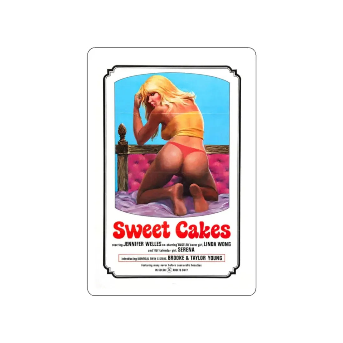 SWEET CAKES 1976 Movie Poster STICKER Vinyl Die-Cut Decal 2 Inch - The Sticker Space