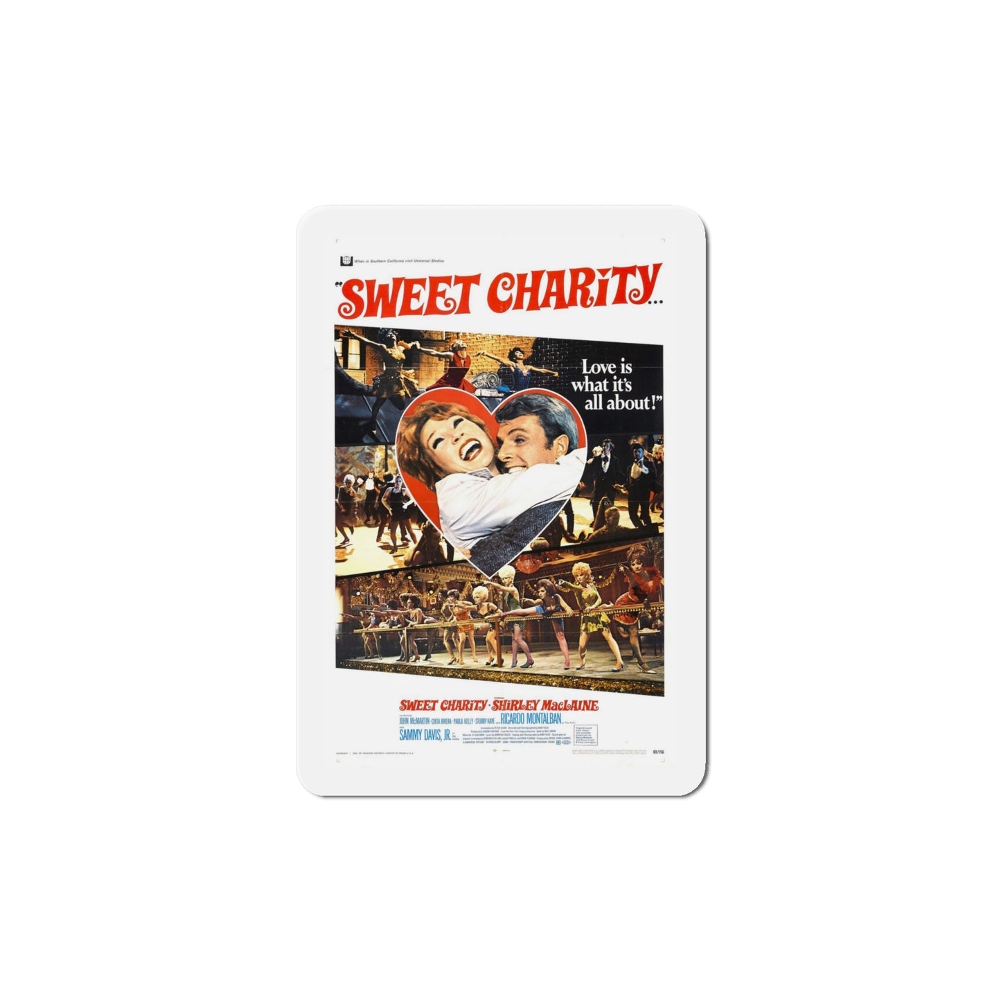 Sweet Charity 1969 Movie Poster Die-Cut Magnet-6 Inch-The Sticker Space