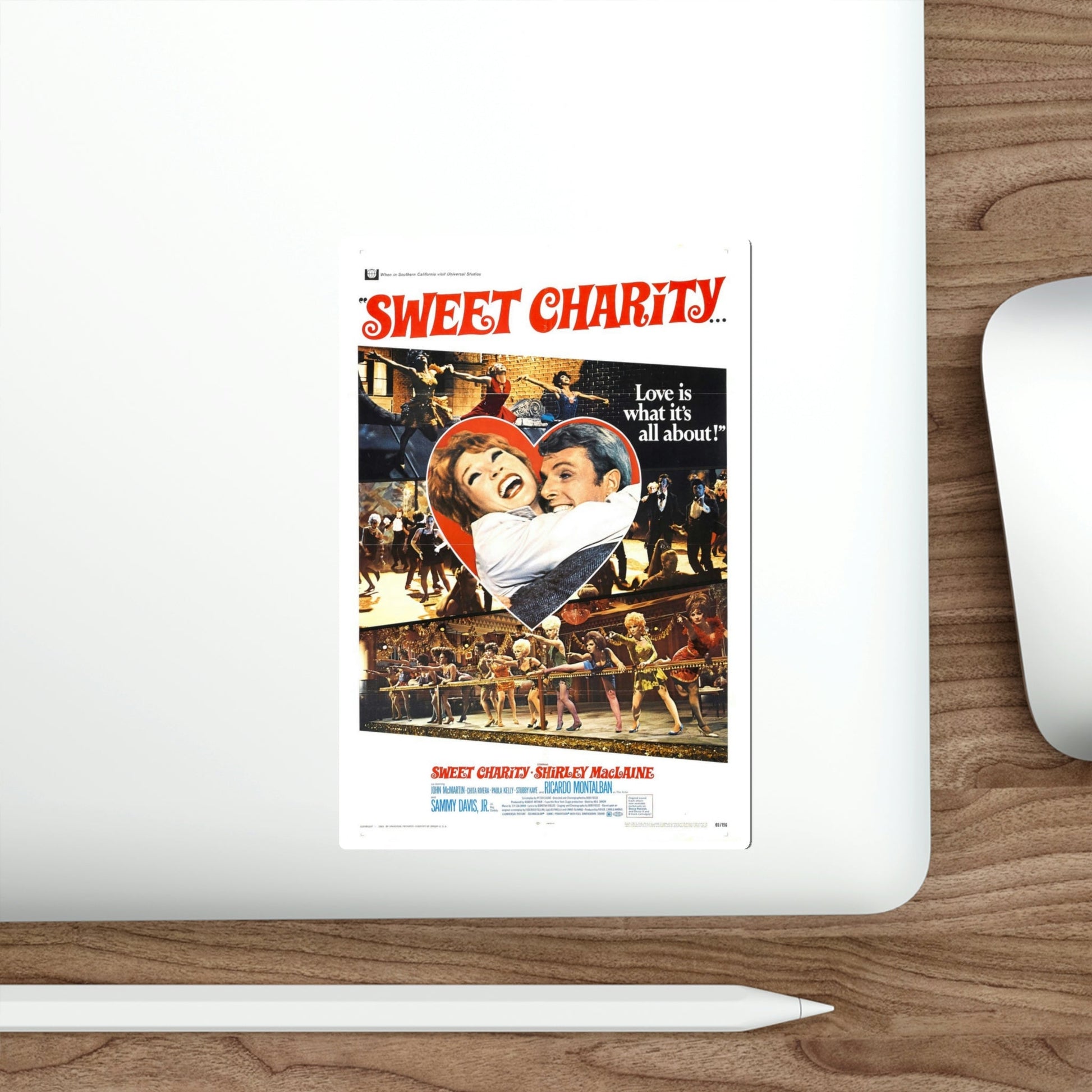 Sweet Charity 1969 Movie Poster STICKER Vinyl Die-Cut Decal-The Sticker Space