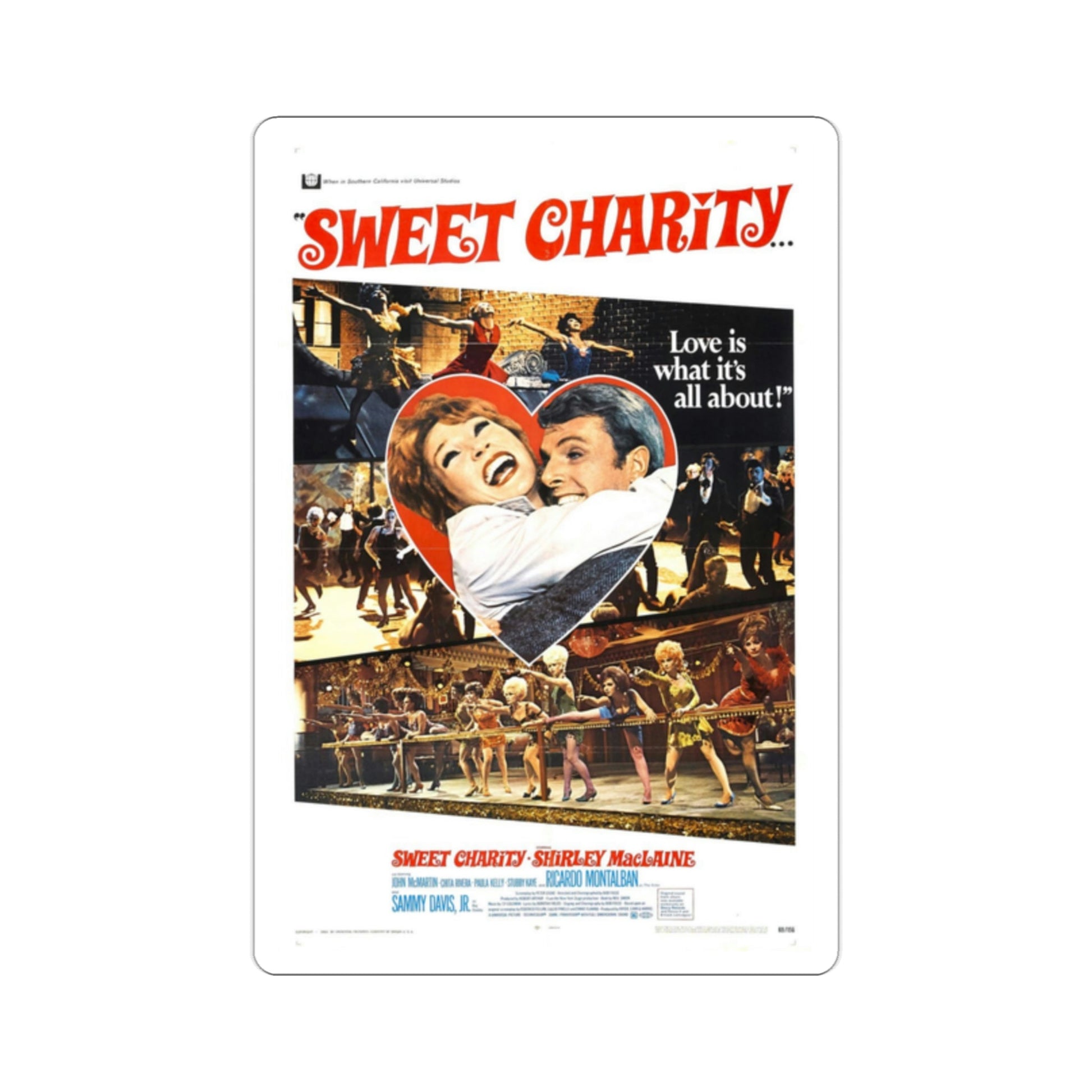 Sweet Charity 1969 Movie Poster STICKER Vinyl Die-Cut Decal-2 Inch-The Sticker Space