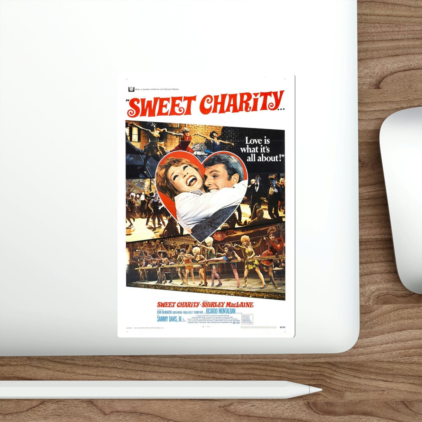 Sweet Charity 1969 Movie Poster STICKER Vinyl Die-Cut Decal-The Sticker Space