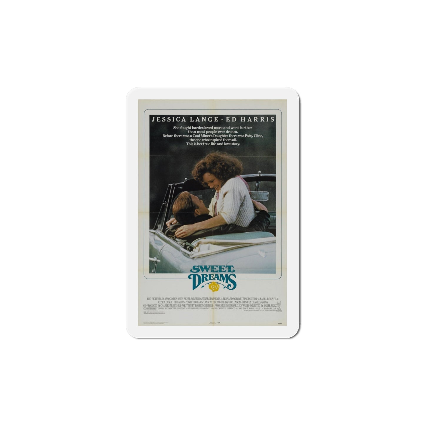 Sweet Dreams 1985 Movie Poster Die-Cut Magnet-6 × 6"-The Sticker Space