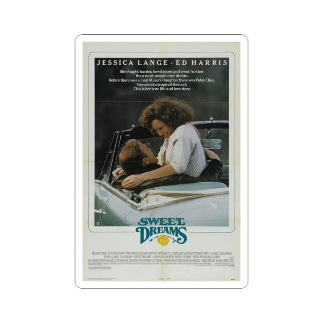 Sweet Dreams 1985 Movie Poster STICKER Vinyl Die-Cut Decal 2 Inch - The Sticker Space