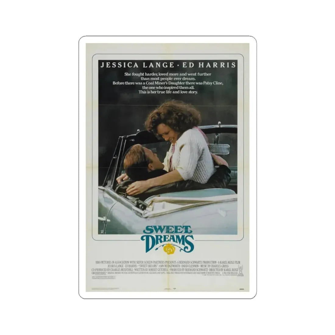Sweet Dreams 1985 Movie Poster - STICKER Vinyl Kiss-Cut Decal 4 Inch White - The Sticker Space
