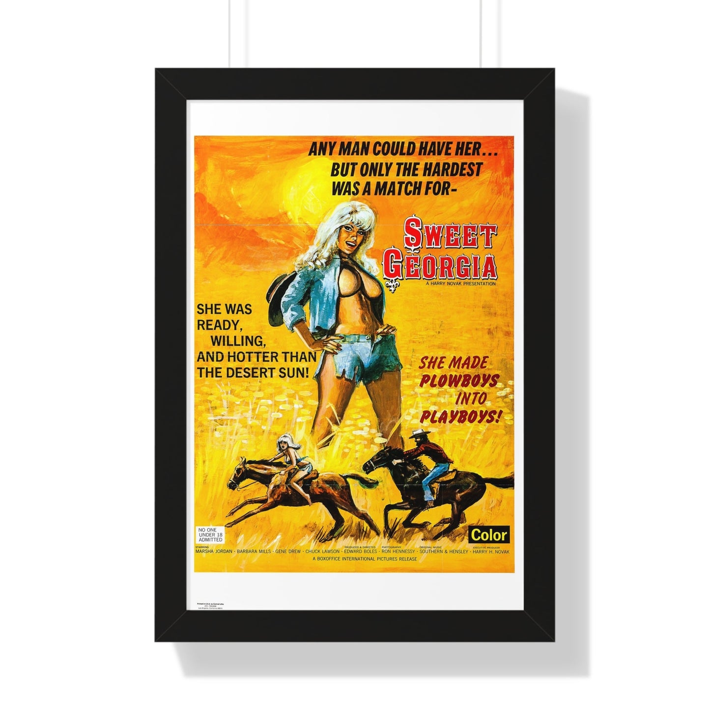 SWEET GEORGIA 1972 - Framed Movie Poster-16″ x 24″-The Sticker Space