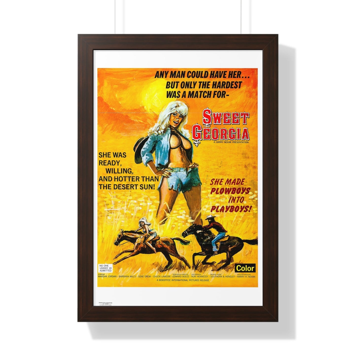 SWEET GEORGIA 1972 - Framed Movie Poster-16″ x 24″-The Sticker Space