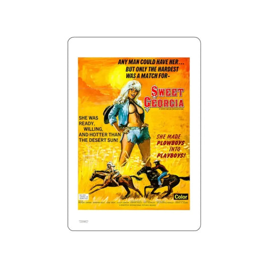 SWEET GEORGIA 1972 Movie Poster STICKER Vinyl Die-Cut Decal 2 Inch - The Sticker Space