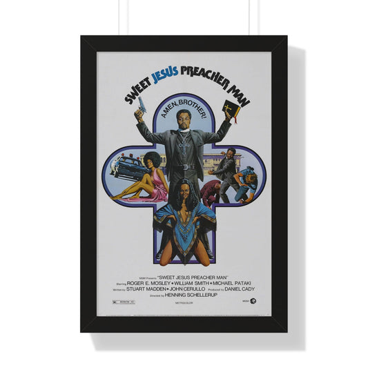 SWEET JESUS PREACHER MAN 1973 - Framed Movie Poster-16″ x 24″-The Sticker Space