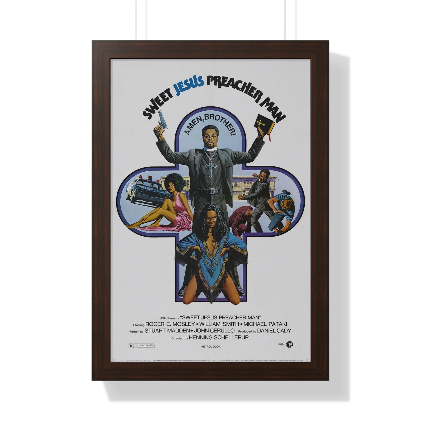 SWEET JESUS PREACHER MAN 1973 - Framed Movie Poster-16″ x 24″-The Sticker Space