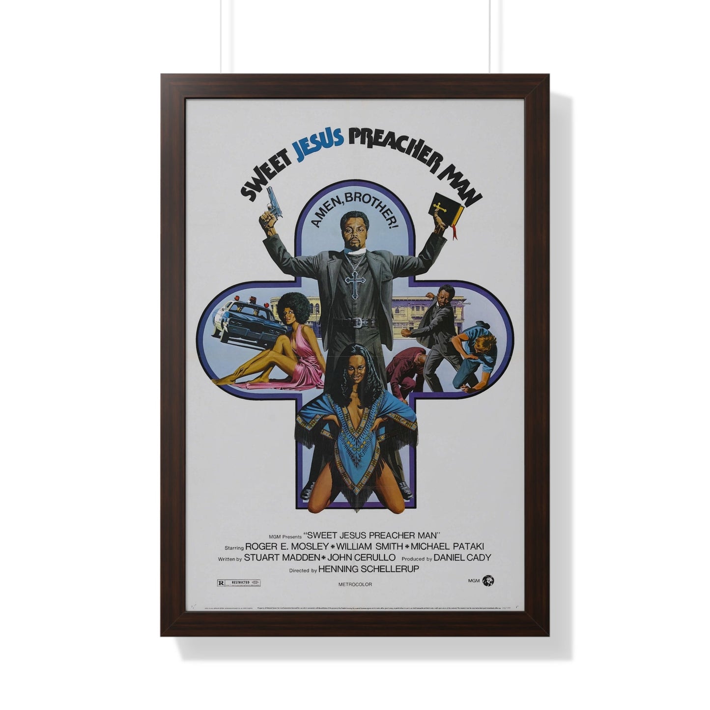 SWEET JESUS PREACHER MAN 1973 - Framed Movie Poster-20" x 30"-The Sticker Space