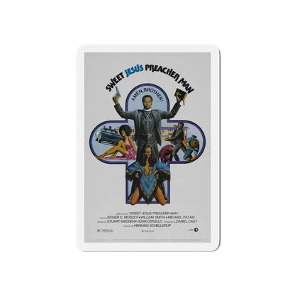 SWEET JESUS PREACHER MAN 1973 Movie Poster - Refrigerator Magnet 3 Inch Die-Cut - The Sticker Space