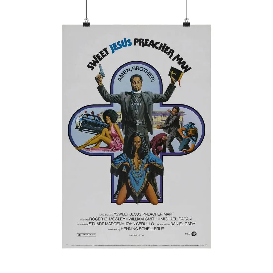 SWEET JESUS PREACHER MAN 1973 - Paper Movie Poster 16″ x 24″ Matte - The Sticker Space